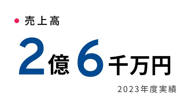 売上高:2億6千万円